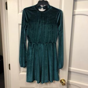 Velvet dress with open back